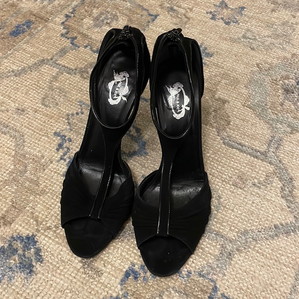 Paul & Joe Black Suede Heels